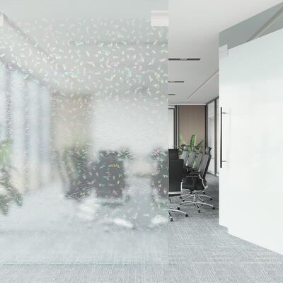 vidaXL Fensterfolie Matt 3D Regenbogen-Muster 90x1000 cm PVC