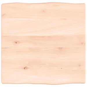 vidaXL Tischplatte 40x40x2 cm Massivholz Eiche Unbehandelt Baumkante