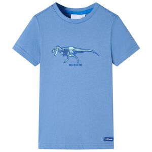 vidaXL Kinder-T-Shirt Mittelblau 104