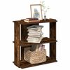 vidaXL B&uuml;cherregal 3 B&ouml;den R&auml;uchereiche 60x30x60 cm Holzwerkstoff