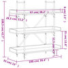 vidaXL B&uuml;cherregal 3 B&ouml;den Schwarz 100x33x108,5 cm Holzwerkstoff