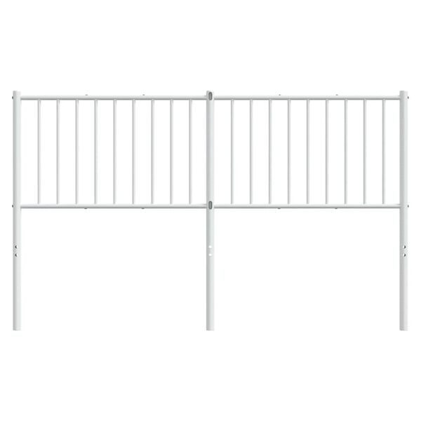 vidaXL Ersatz-Kopfteil Metall Wei&szlig; 160 cm