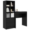 vidaXL Schreibtisch mit Schubladen 2 pcs Schwarz Eichen-Optik