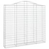vidaXL Gabionen mit Hochbogen 12Stk. 200x30x180/200cm Verzinktes Eisen