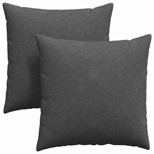 vidaXL Sofakissen 2 St&uuml;ck Dunkelgrau 60 x 60 cm Cordstoff