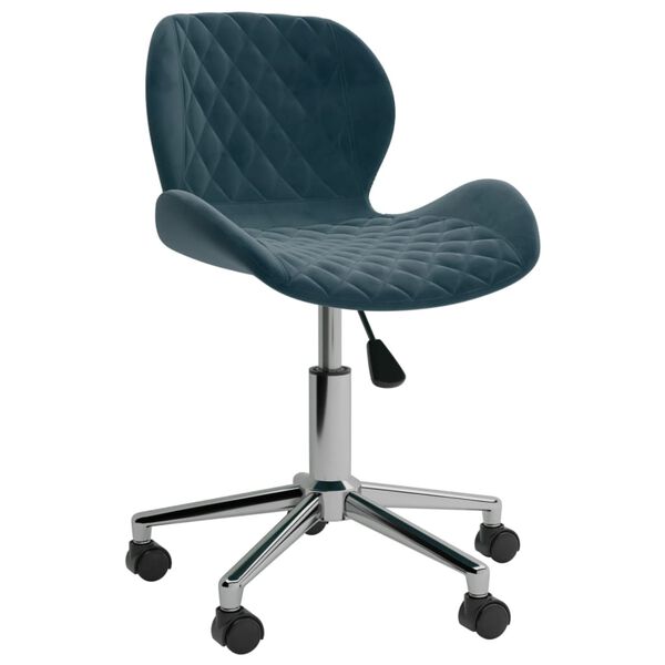vidaXL Esszimmerstuhl Drehbar Blau Samt
