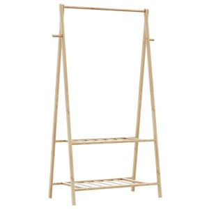 vidaXL Kleiderst&auml;nder mit Ablagen 96x45,5x150,5 cm Bambus