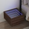 vidaXL Nachttisch mit Infinity-LED Braun Eichen-Optik 40x40x30 cm