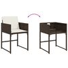 vidaXL 9-tlg. Garten-Essgruppe mit Kissen Braun Poly Rattan