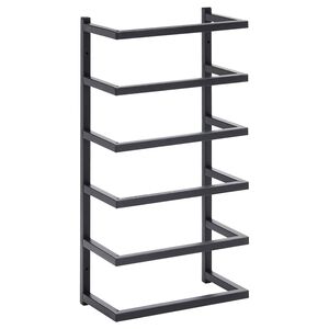 vidaXL Handtuchst&auml;nder Schwarz 24x12x48 cm Stahl