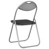 vidaXL Klappstuhl 8 pcs Schwarz und Grau 48 x 43,5 x 81 cm Kunstleder