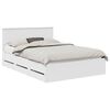 vidaXL Bettrahmen mit Schubladen Wei&szlig; 140 x 190 cm Ingenieurs Holz