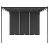 vidaXL Gartenpavillon mit Seitenvorhang 4x3x2,25 m Anthrazit