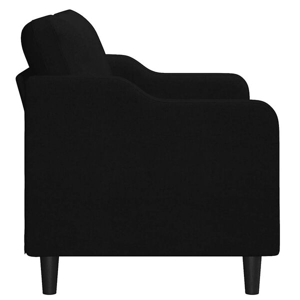 vidaXL 2-Sitzer-Sofa Schwarz 140 cm Stoff