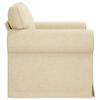 vidaXL Sofa 60cm Creme Metall