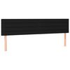 vidaXL LED Kopfteil Schwarz 200x5x78/88 cm Stoff