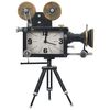 vidaXL Tischuhr Schwarz 34x18x47 cm Eisen und MDF