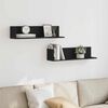 vidaXL Wandregale 2 Stk. Schwarz 75x16,5x16,5 cm Holzwerkstoff