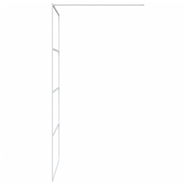 vidaXL Duschwand f&uuml;r Begehbare Dusche Wei&szlig; 100x195 cm ESG-Klarglas