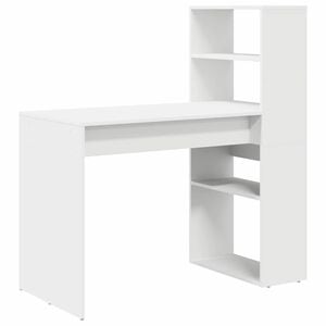 vidaXL Schreibtisch Wei&szlig; Holzwerkstoff 113 x 54 x 120 cm