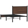 vidaXL Metallbett ohne Matratze Braun Eichen-Optik 75x190 cm
