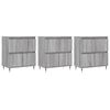 vidaXL Sideboards 3 Stk. Grau Sonoma Holzwerkstoff