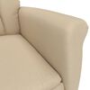 vidaXL Relaxsessel Creme Wildleder-Optik