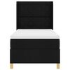 vidaXL Boxspringbett mit Matratze Schwarz 140 x 190 cm Stoff