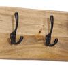 vidaXL Wandgarderobe mit 4 Haken Massivholz Mango