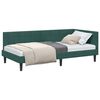 vidaXL Eckbettgestell mit Kopfteil Dunkelgr&uuml;n 100 cm x 200 cm Samt