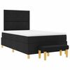 vidaXL Boxspringbett mit Matratze Schwarz 120 x 200 cm Stoff