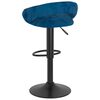 vidaXL Barhocker 2 Stk. Blau Samt