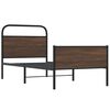 vidaXL Bettgestell ohne Matratze 100x200 cm Braun Eichen-Optik