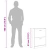 vidaXL Schuhschrank R&auml;uchereiche 59x17x81 cm Holzwerkstoff