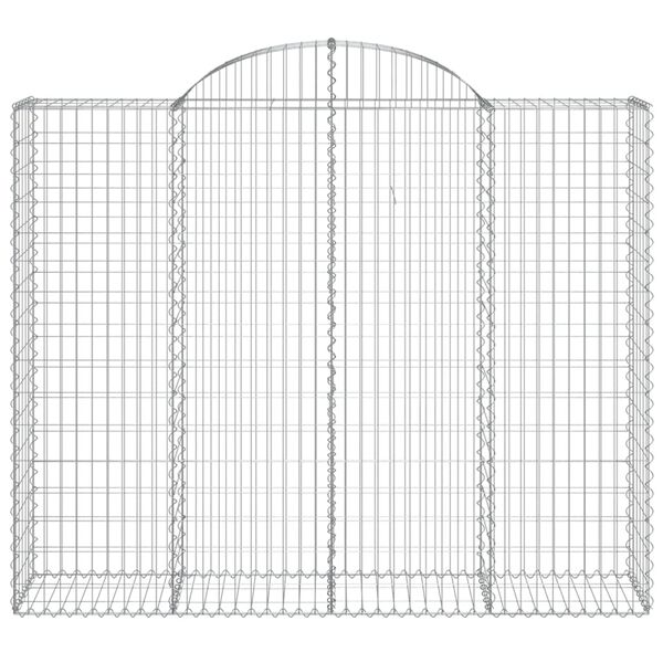 vidaXL Gabionen mit Hochbogen 4 Stk. 200x50x160/180cm Verzinktes Eisen