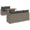 vidaXL Gartensofa-set 6 stk. Grau Poly-Rattan