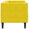 vidaXL Chesterfield-Sofa mit Nackenrollen 3-Sitzer Gelb Samt