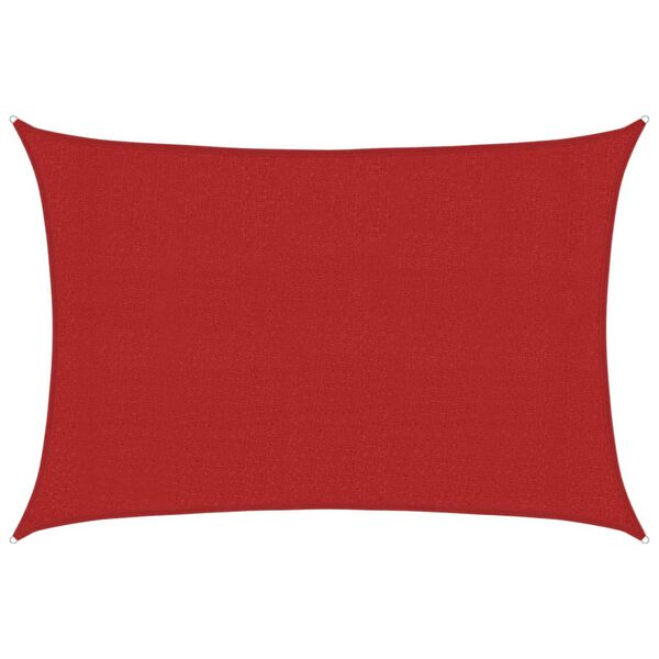 vidaXL Sonnensegel 160 g/m&sup2; Rot 3x5 m HDPE