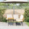 vidaXL Garten-Sofa-Set 2 pcs Natur Poly-Rattan