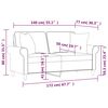 vidaXL 2-Sitzer-Sofa mit Kissen Hellgrau 140 cm Stoff