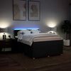 vidaXL Boxspringbett mit Matratze Schwarz 140x190 cm Stoff