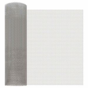 vidaXL Mesh Bildschirm 40 x 200 cm 6 Mesh Edelstahl 201 Silber
