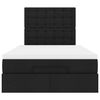 vidaXL Ottoman-Bett mit Matratze & LEDs Schwarz 120x190 cm Stoff