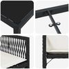 vidaXL Garten Essgruppe 5 pcs Schwarz Poly-Rattan