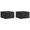 vidaXL Wandmontierter Nachttisch 2 stk. Schwarz 33 x 34,5 x 20 cm