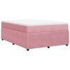 vidaXL Boxspringbett mit Matratze Rosa 140x200 cm Samt