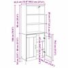 vidaXL Highboard Schwarz Eichen-Optik 69,5 x 34 x 180 cm Holzwerkstoff