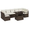 vidaXL Gartensofa-set 8 stk. Braun Poly Rattan