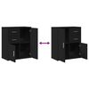 vidaXL Sideboard Schwarz 60x31x70 cm Holzwerkstoff