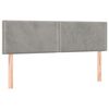 vidaXL Boxspringbett mit Matratze Hellgrau 140x200 cm Samt